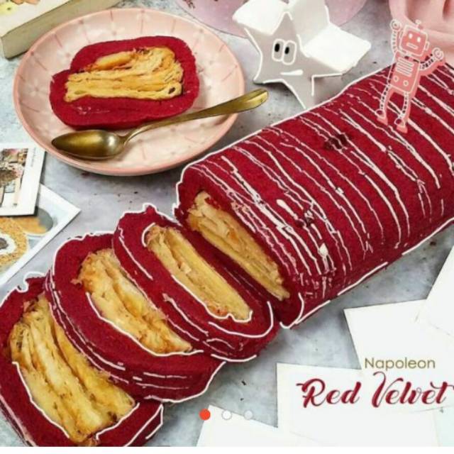 

Best seller!! Bolu medan napoleon rasa red velvet