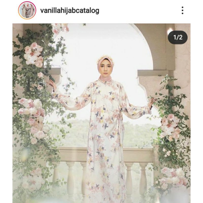 camellia dress ,camellia girl vanilla hijab Ready