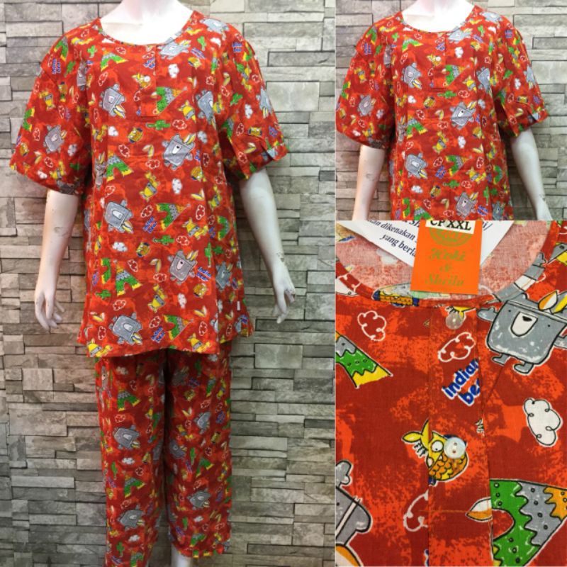 JUMBO HOKI SHEILA CP KATUN PIAMA | BAJU TIDUR MURAH-10