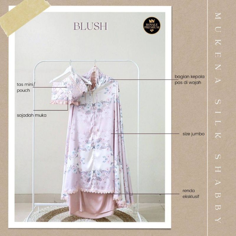Mukena shabby silk Blush