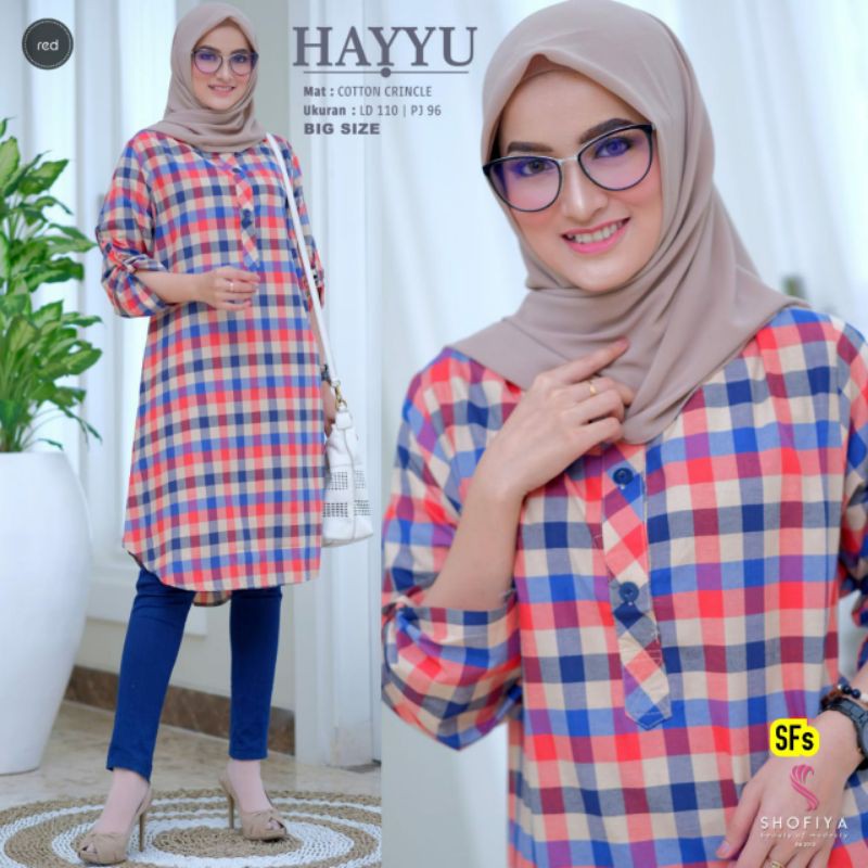 TUNIK MOTIF KOTAK SHOFIA FASHION