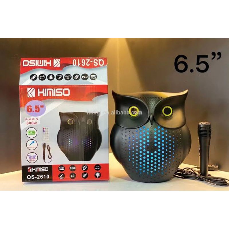 SPEAKER Bluethooth Karaoke KIMISO QS 2610 - Speaker Bluetooth Karaoke Portable + Free Mic Ukuran 6'5