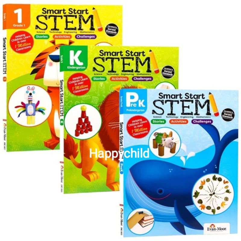 Evan Moor Smart start Stem helping children learn in million classrooms buku inggris practice book happychild