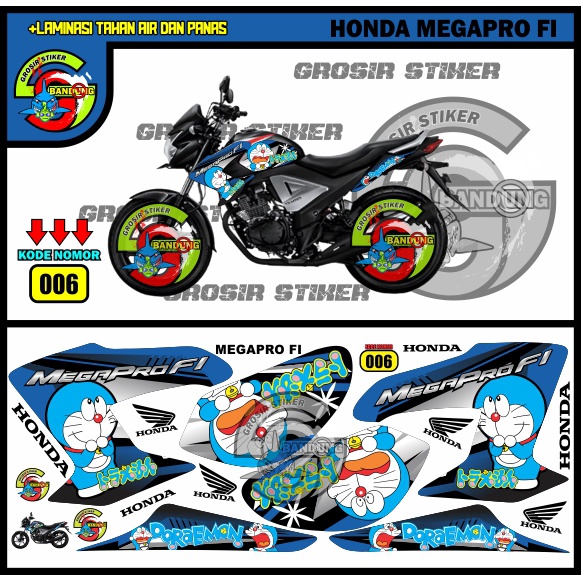 STRIPING VARIASI STIKER MOTOR HONDA MEGAPRO FI DORAEMON