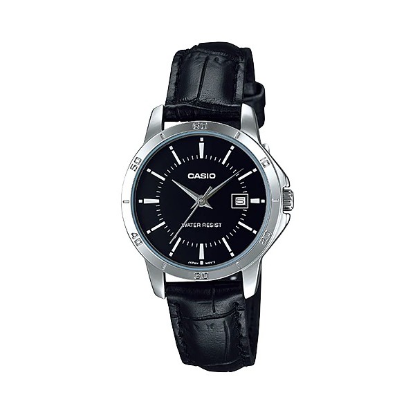 Casio Original LTP-V004L / LTP-V004L-1A Jam Tangan Analog Wanita Kulit