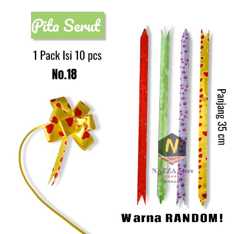 

Pita Tarik bunga kecil 35 cm isi 10 pcs