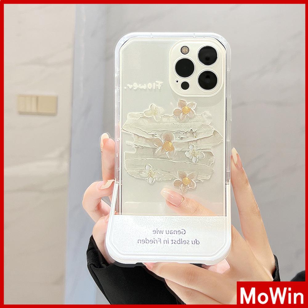 iPhone Case Acrylic Invisible Folding Stand Silicone Soft Case Airbag Shockproof Cover Camera Flower Compatible For iPhone 11 Pro Max 13 Pro Max 12 Pro Max 7Plus xr XS Max