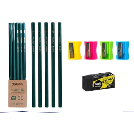 

Combo Set 1 - Pensil Kayu 2B + Penghapus + Rautan Mini