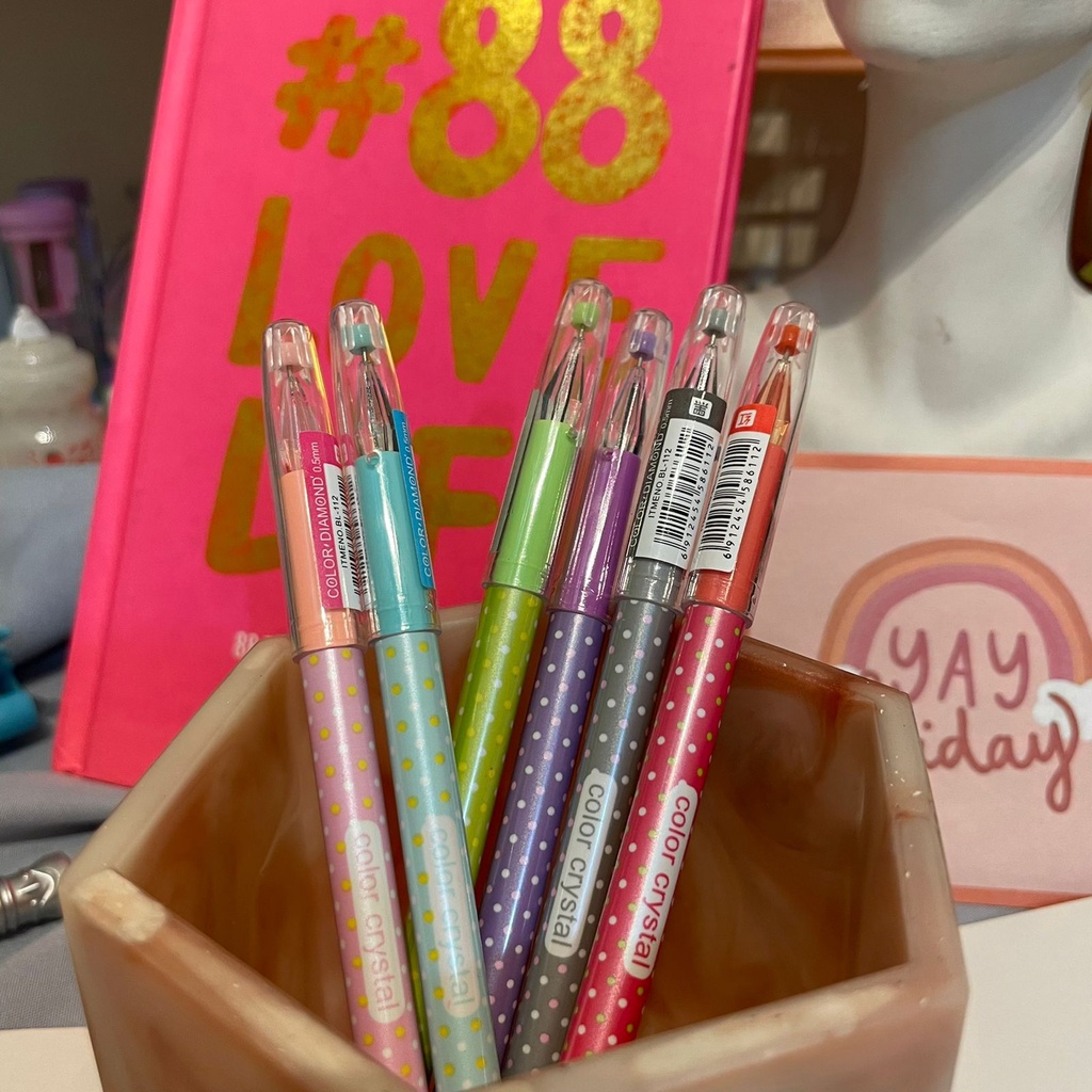 

PEN GEL POLKADOT 1 SET PULPEN TINTA PENA MURAH LUCU READY COD BERKUALITAS GROSIR