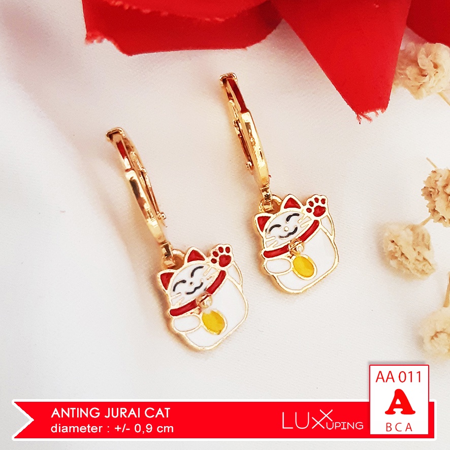 AA 011 Anting Anak Kucing Cat Lucu Maneki Neko Kucing Hoki Kucing Keberuntungan Kucing Marie Aristocats Anting Kucing Oyen Luxx Xuping