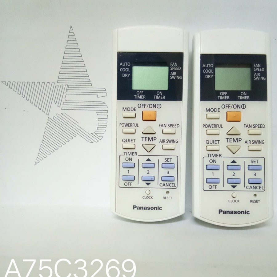 REMOT REMOTE AC PANASONIC A75C3629 ORIGINAL ASLI