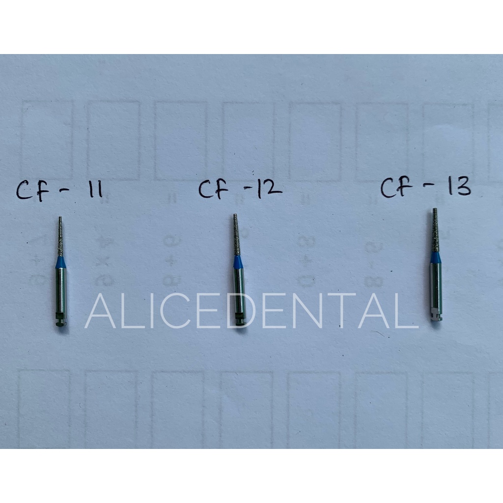 Dental diamond bur lowspeed micromotor bur preparasi konservasi gigi contra angle bur round bulat silindris fissure fisur inverted flame torpedo low speed bur mikromotor