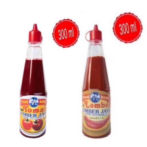 Saus / Saos Tomat / Lombok / Sambal Sumber Jaya 300 ml untuk bumbu Nasi Goreng Merah khas Makassar