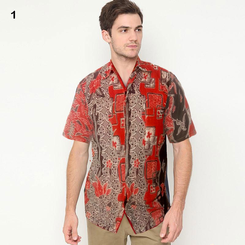 Buy 1 Get 5 Cuci Gudang Kemeja Batik Katun Bisa Seragam Pilih Motif dan Ukuran