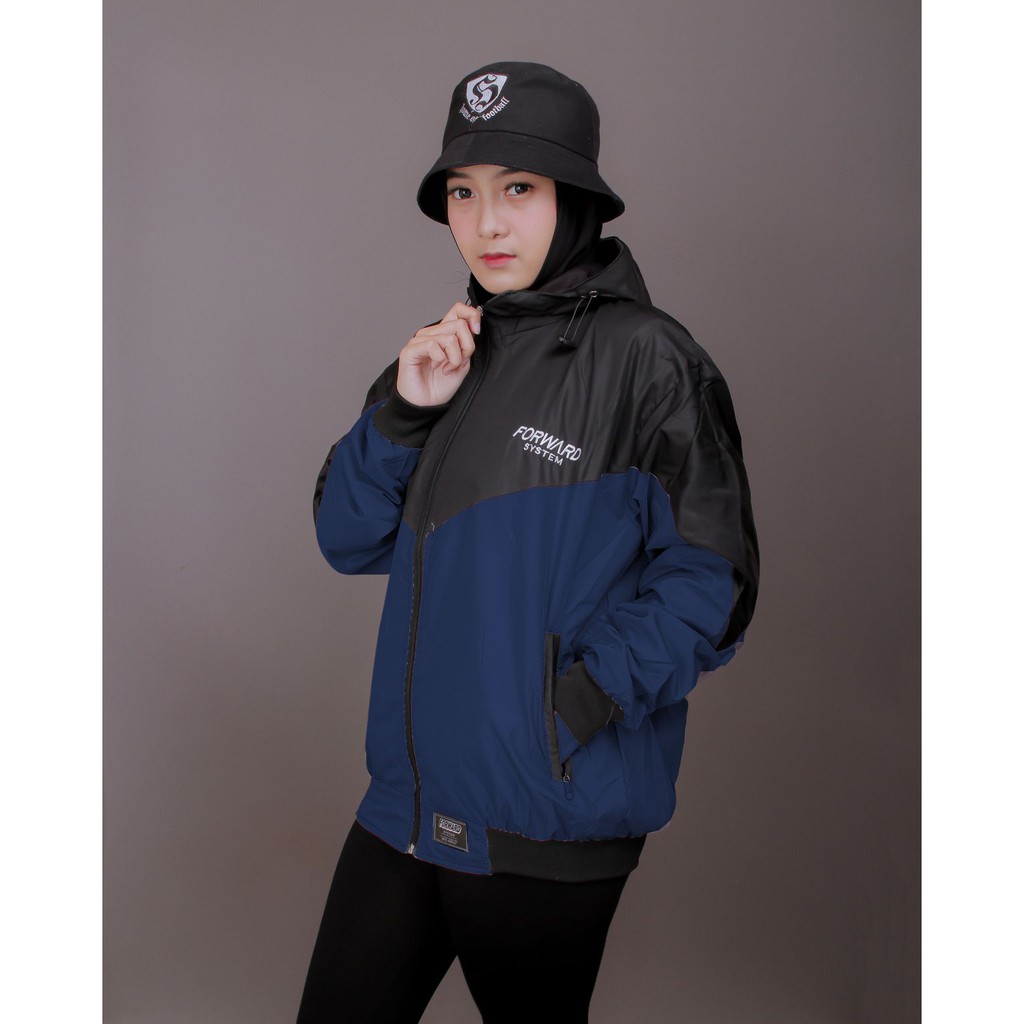 Jaket Parasut Wanita Olahraga Jogging Lari WaterprofF Forward System Company