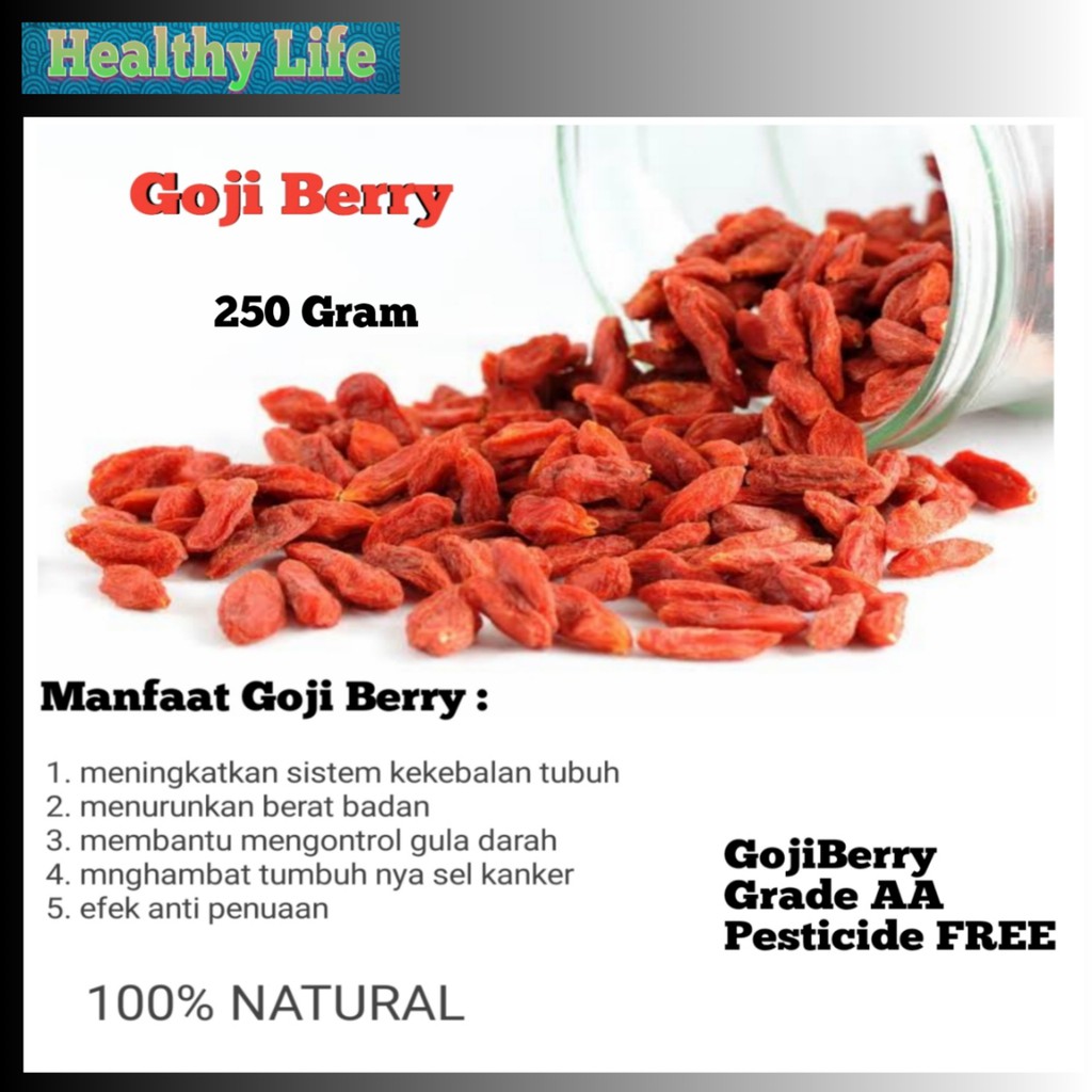 

PREMIUM GOJIBERRY /GOJIBERI GOJI BERRY 250 Gram SUPERFOOD ORIGINAL NATURAL