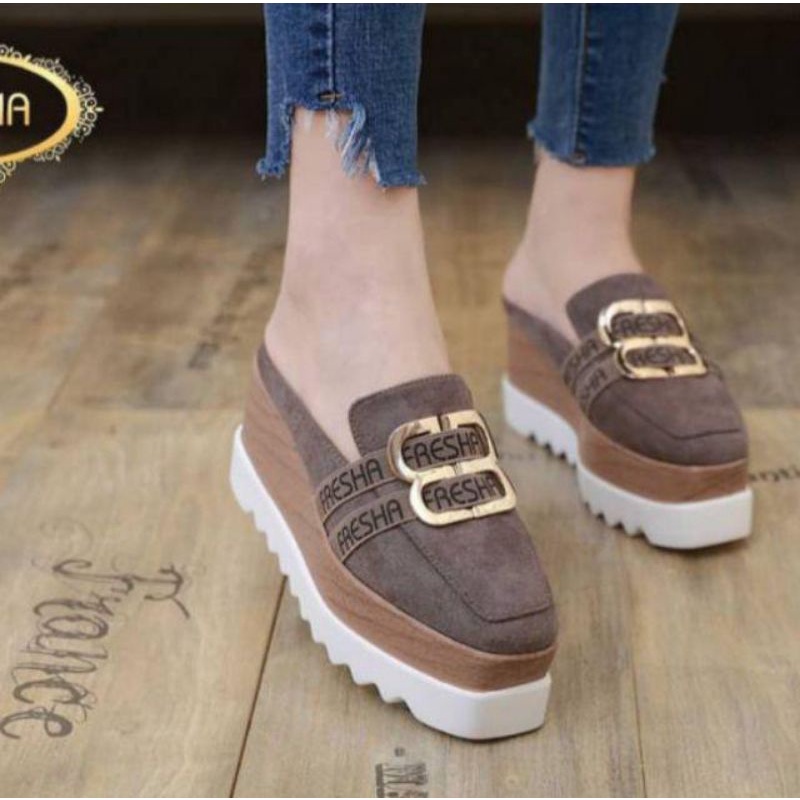Baho-FreshaA Sandal Wadges Wanita Wedges Wanita Casual Widges Wanita
