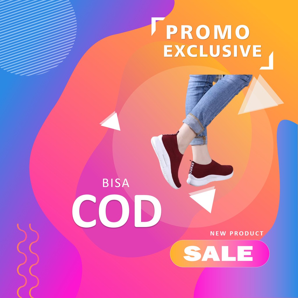 Sepatu Sneaker Wanita Casual Import Murah Tanpa Tali Slip On Sport Terbaru Monalisa GX-0002