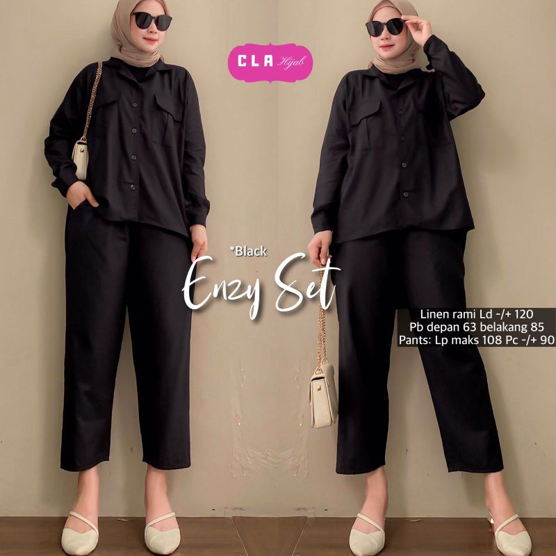 Enzy Set Atasan dan Pants by Cla Hijab
