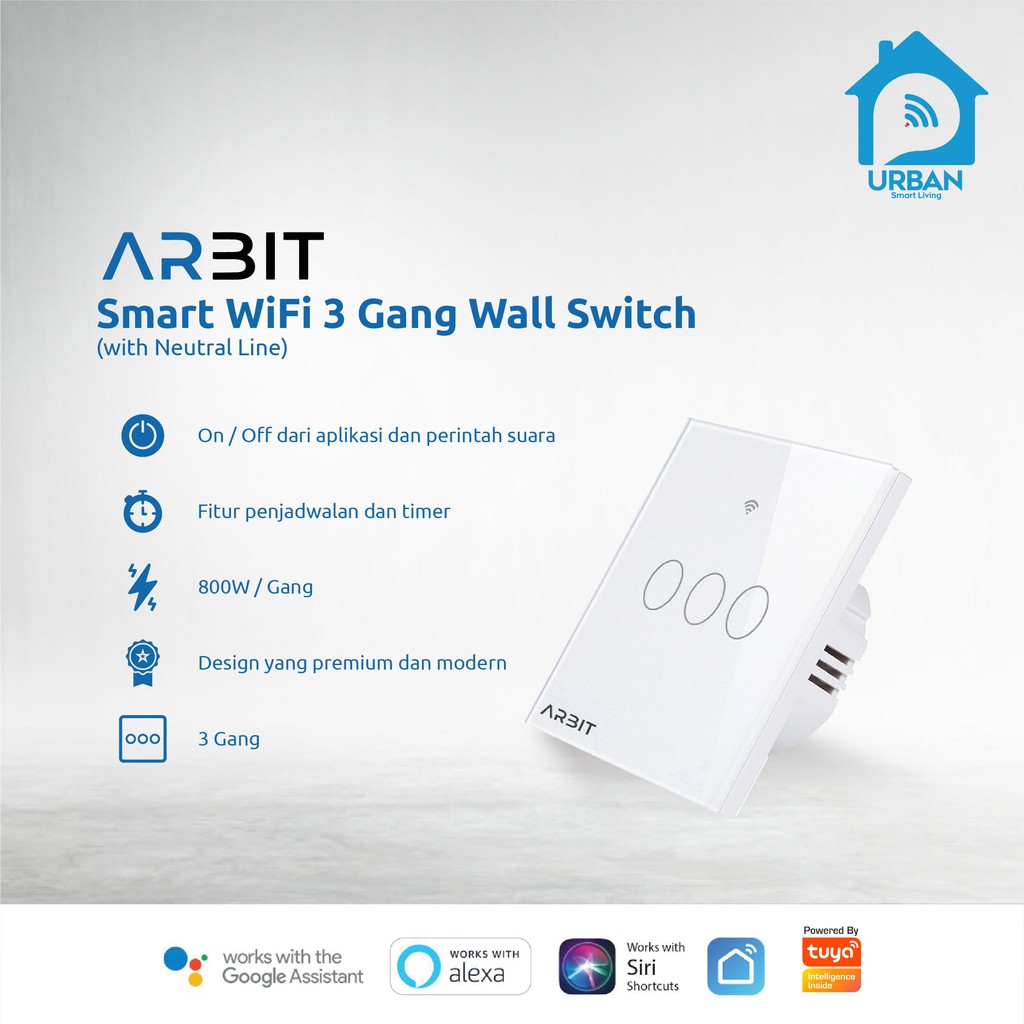 ARBIT Smart Wall Switch 3 Gang