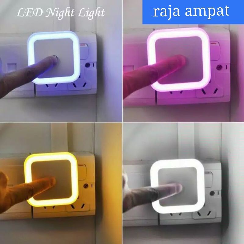 Lampu Tidur Night / Sleep Mini Lamp Dekorasi Hias KOTAK LED Otomatis Sensor Cahaya ECER GROSIR MURAH