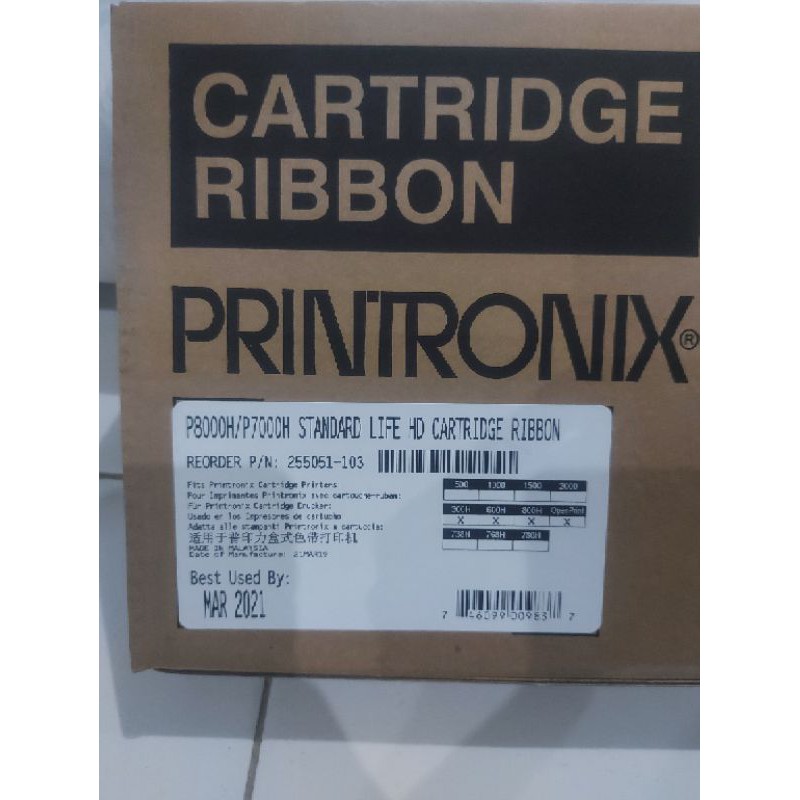 Cartridge Ribbon Printronix P7000/P8000 Standar Life HD P/N 255051-103 Original