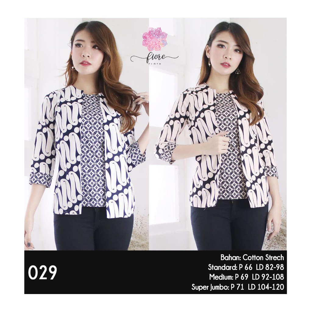 FIORECLOTH 029 Atasan  Batik  Wanita Modern  Baju Batik  