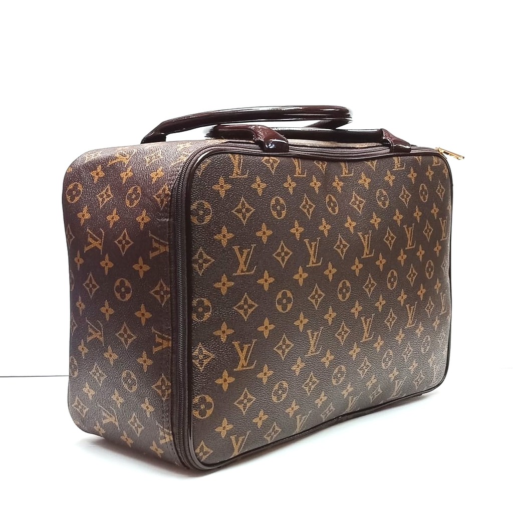 travel bag jinjing premium lv bunga coklat