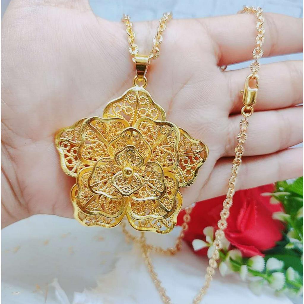 Kalung Cantik Lapis Emas Perhiasan Fashion AB AC