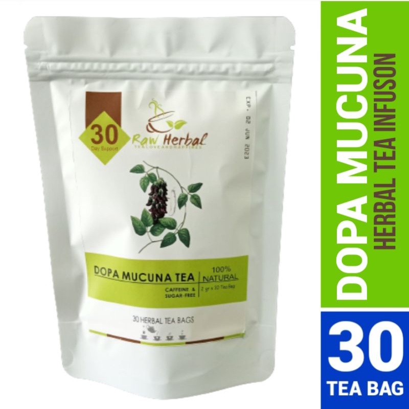 DOPA MUCUNA TEA : MUCUNA PRURIENS SEED TEA ISI 30 TEA BAG