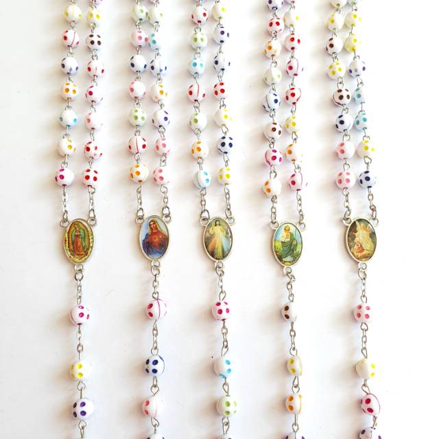 

Rosario Putih Bintik Warna 8mm