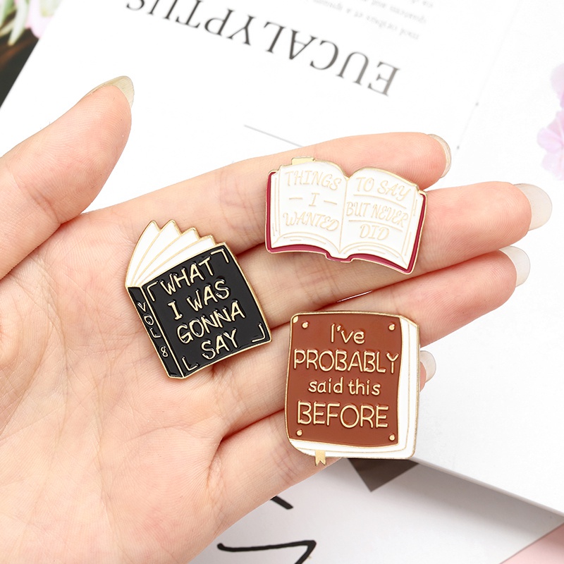 5 Style Magic Book Enamel Pins Harry Potter Book Badge Brooch witchcraft Jewelry Friend Gifts