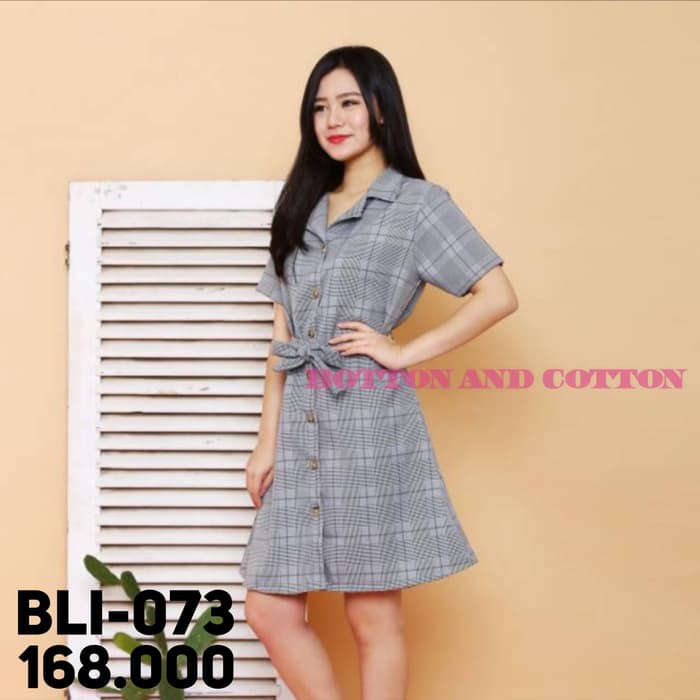 MIDI DRESS Baju Dress Wanita/Midi Dress Mademoiselle bahan KATUN PREMIUM   IWAZAH OFFICE
