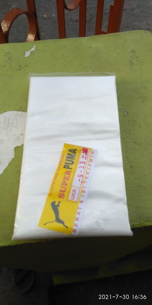 Plastik Pe Cap Puma Ukuran 9x33 Cm / Plastik Es Batu Panjang