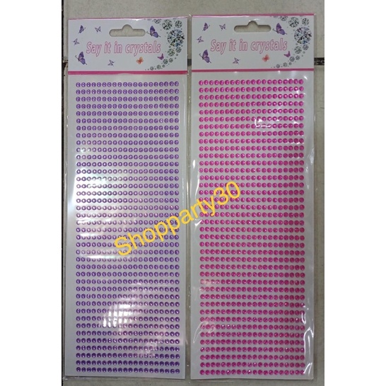 

stiker manik ungu / sticker manik pink