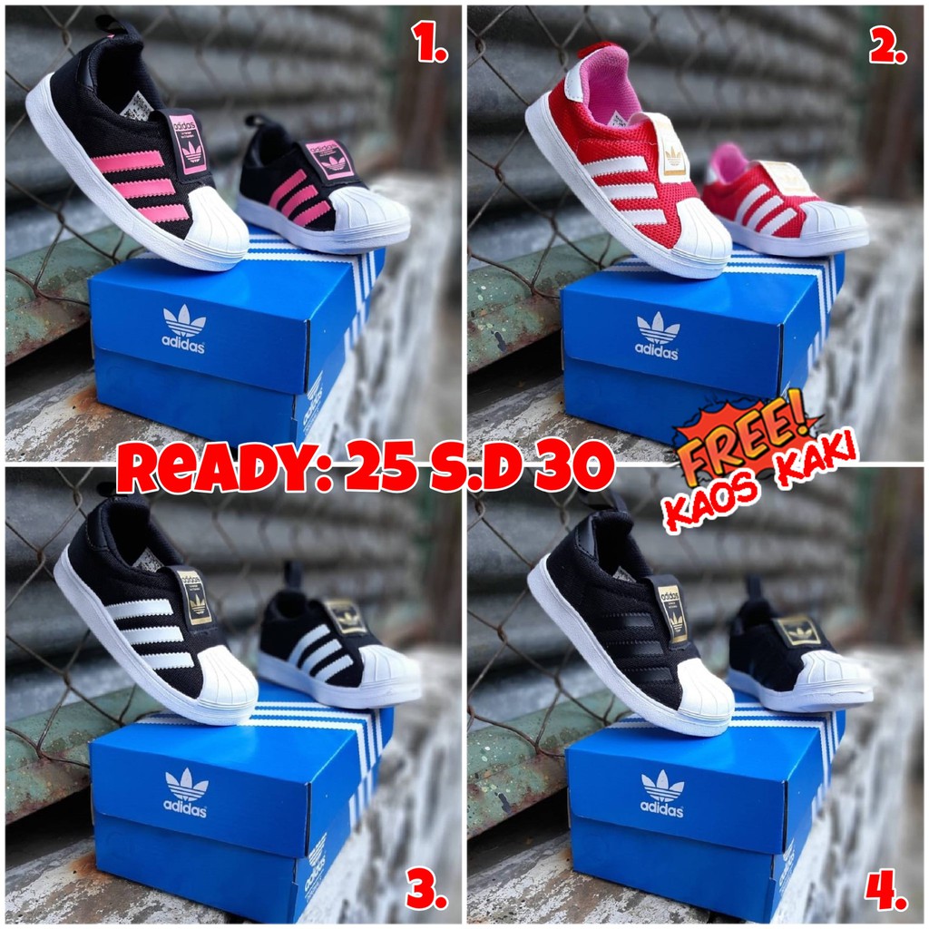 Sepatu Anak Adidas  Superstar Import  Sepatu Slip On Anak 