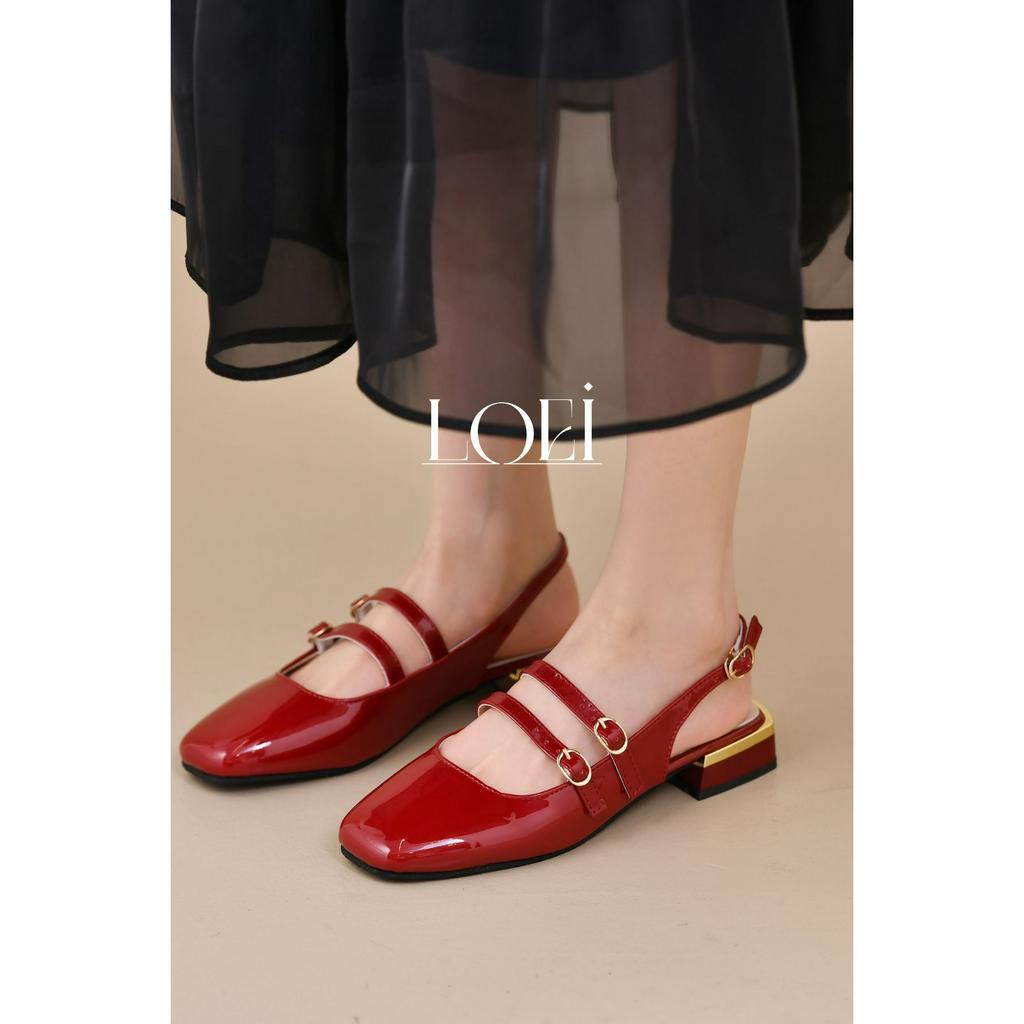 Sendal Korean Style Sepatu Jalan Jalan Wanita  Mary Jane Shoes 10077 Slip On Kekinian