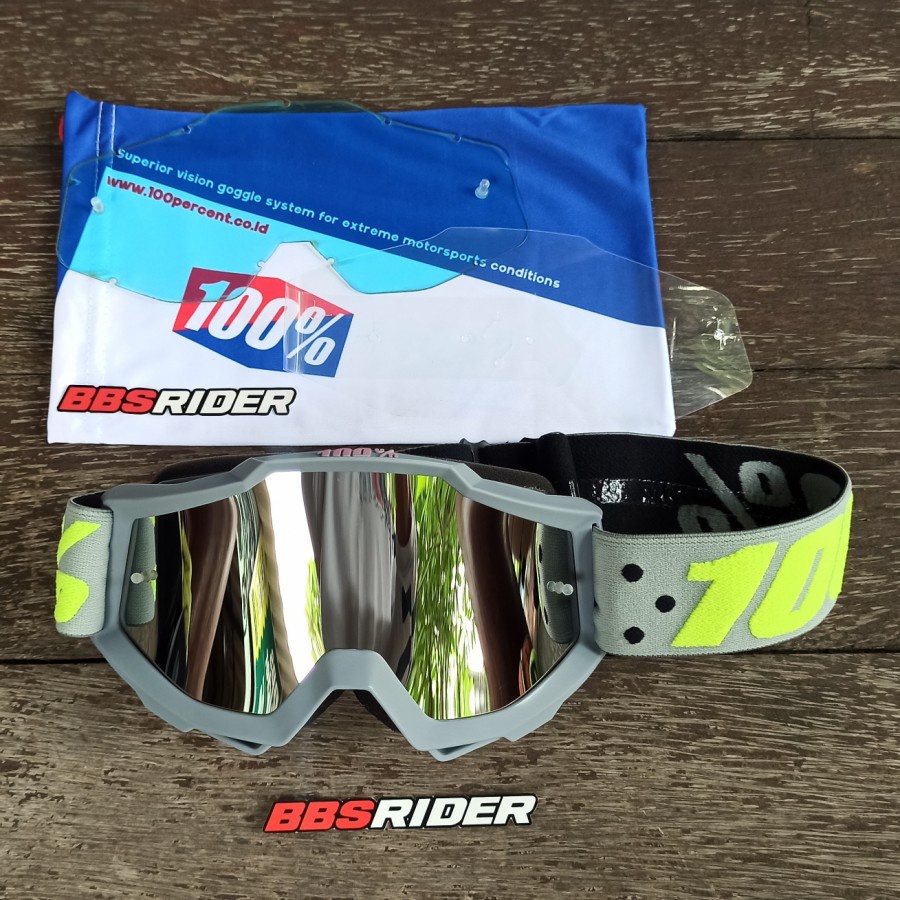 Kacamata / Goggle 100% Accelera Grey / Abu Lisensi Resmi Indonesia