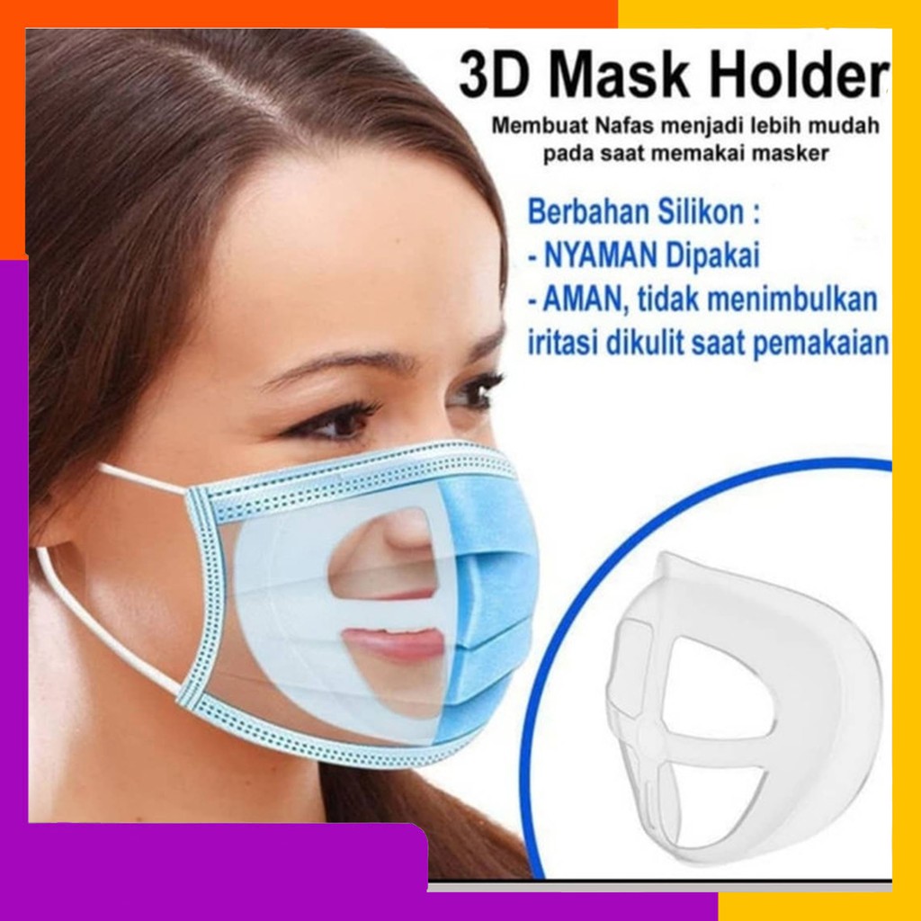 Penyangga masker 3D / Bracket masker 3D / Braket masker / Dudukan masker LENTUR