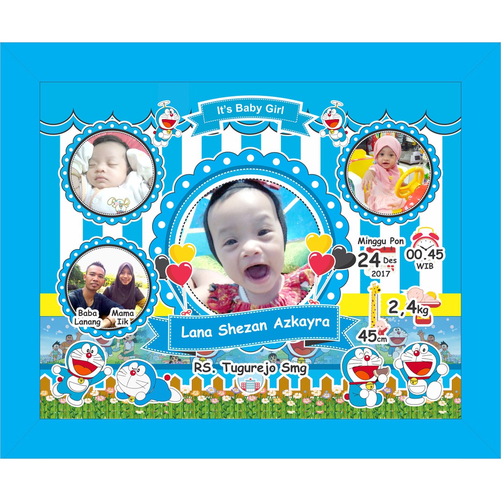 Biodata Bayi  Bio Baby Doraemon Bingkai  Shopee Indonesia