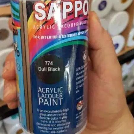 Sapporo Dull black774 cat sapporo hitam doff pilox hitam doff 300ml