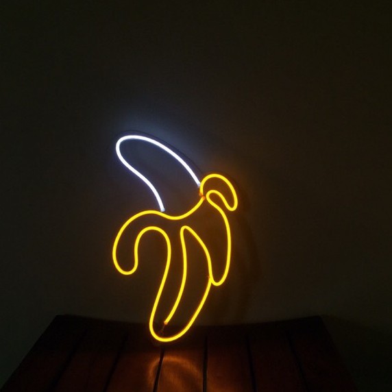 

NEON FLEX SIGN ICON COSTUM "BANANA” Size 35 X 25 cm