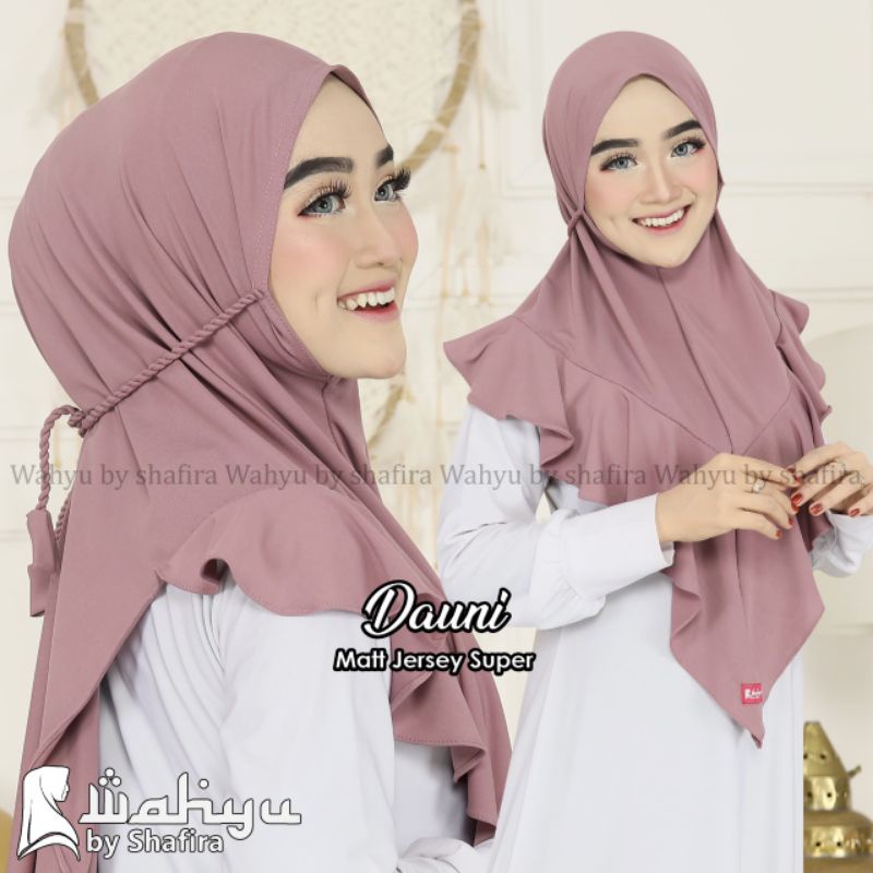 DAUNI WAHYU BY SHAFIRA JILBAB INSTAN JERSEY TALI IKAT HIJAB INSTAN KERUDUNG WANITA SAHARASCARF-7