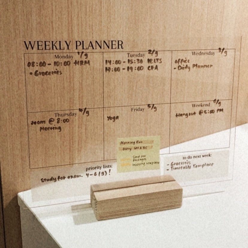 

Acrylic Planner To Do List Weekly Akrilik Journal FREE MARKER