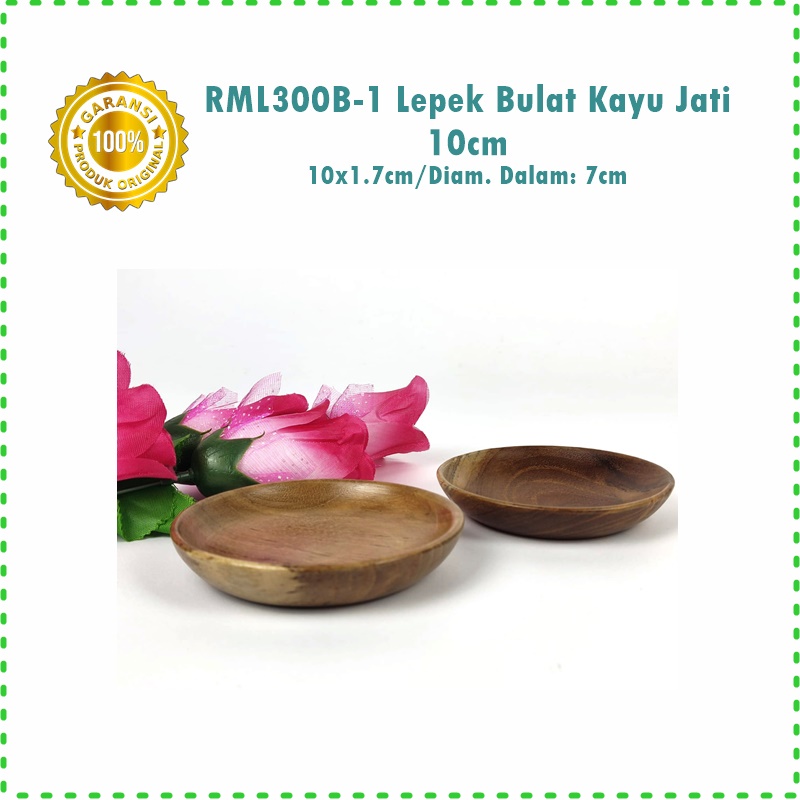 Piring Buah/Lepek/Tatakan Gelas Kayu Jati 8cm/10cm/12cm