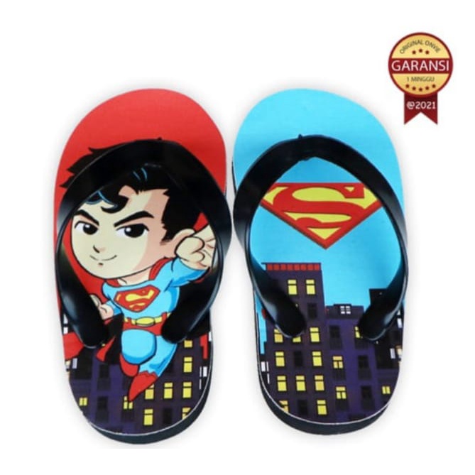 SENDAL JEPIT ANAK LAKI LAKI SUPERMAN MARVEL