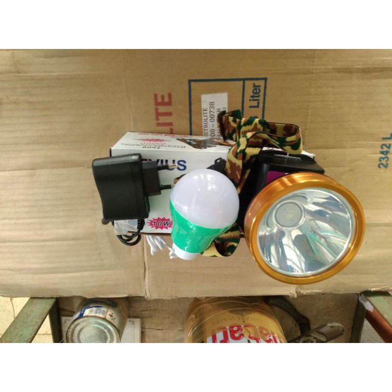 Lampu Senter Kepala Mevius Led