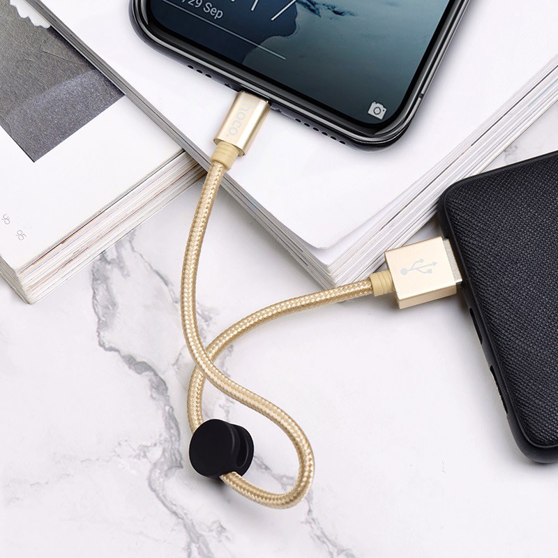 HOCO Premium Kabel Charger USB Type C 3A 25cm - X35 - Black