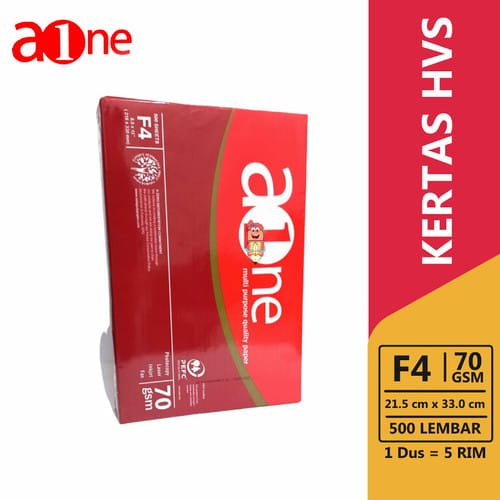 

Kertas HVS Merk AONE/A1/A-ONE ORIGINAL Ukuran F4 70gsm