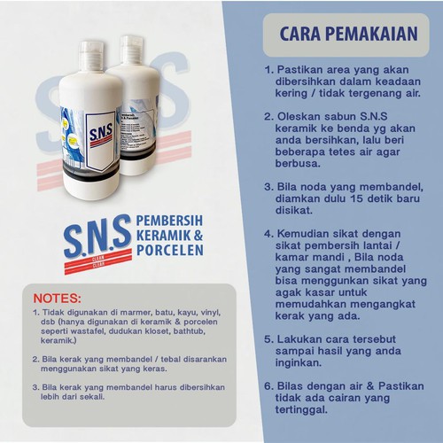 SNS Pembersih Keramik &amp; Porcelen